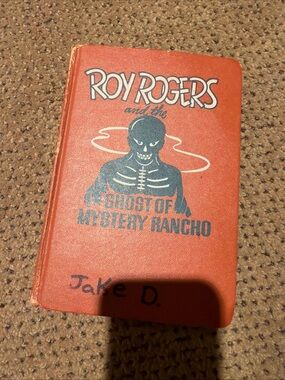 Roy Rogers Ghost of Mystery Rancho Hardcover - Orange with Dark Blue Artwork